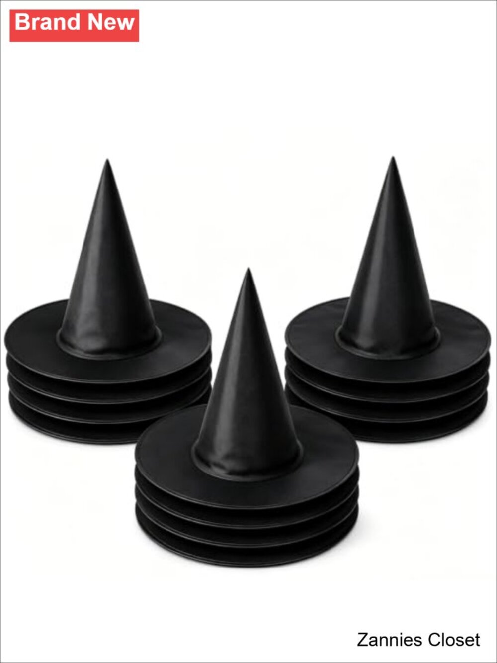 👻 12 Pcs Halloween Hanging Witch Hats Decorations Floating Witch Hat Decor